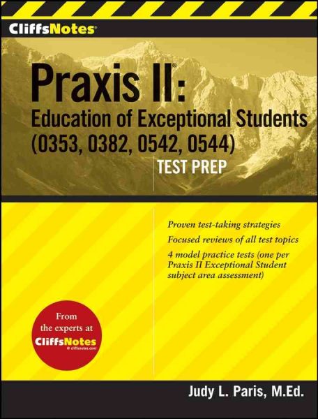 CliffsTestPrep Praxis II: Education of Exceptional Students (0353, 0382, 0542, 0544) (Cliffsnotes) cover