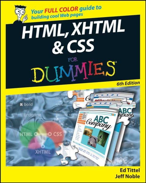 HTML, XHTML and CSS For Dummies cover