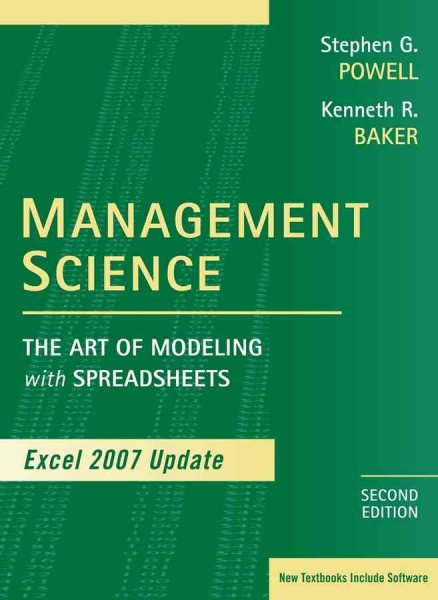 Management Science: The Art of Modeling with Spreadsheets, Excel 2007 Update cover