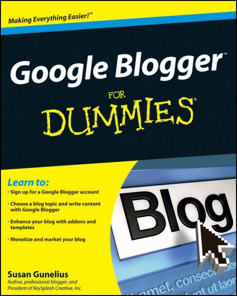 Google Blogger For Dummies cover