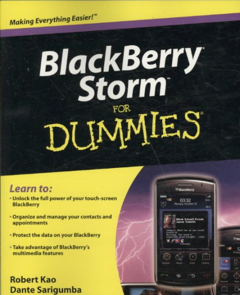 BlackBerry Storm For Dummies cover