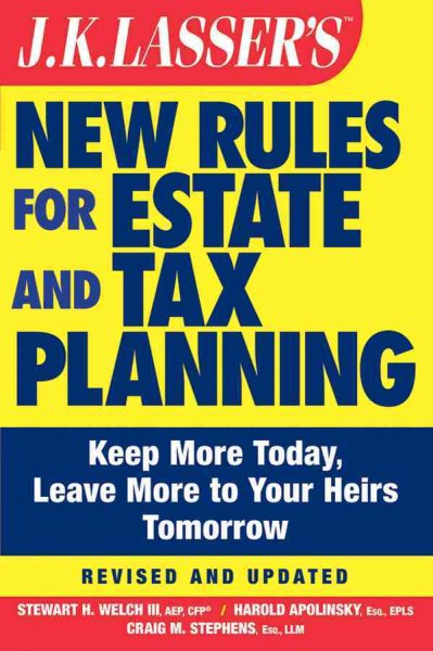 JK Lasser's New Rules for Estate and Tax Planning cover