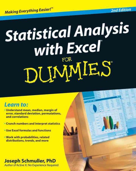 Statistical Analysis with Excel For Dummies cover