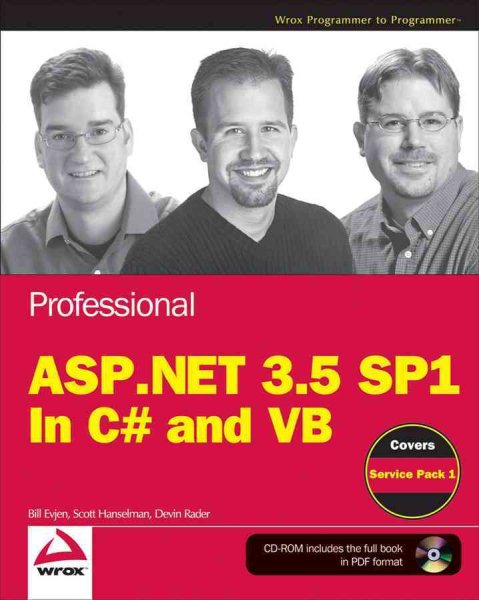 Professional ASP.NET 3.5 SP1 Edition: In C# and VB (Wrox Programmer to Programmer) cover