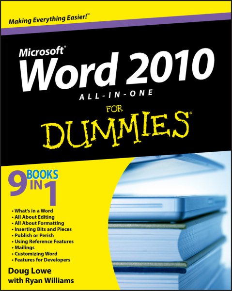 Word 2010 All-in-One For Dummies cover