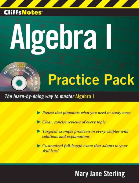 CliffsNotes Algebra I Practice Pack (CliffsNotes (Paperback)) cover