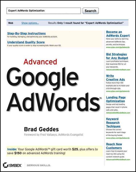 Advanced Google AdWords cover