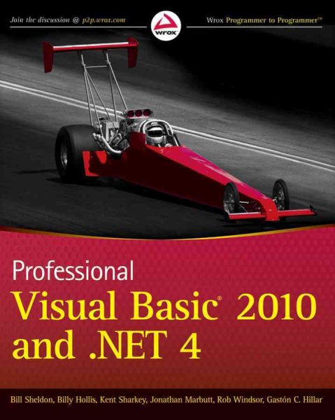 Professional Visual Basic 2010 and .NET 4 cover