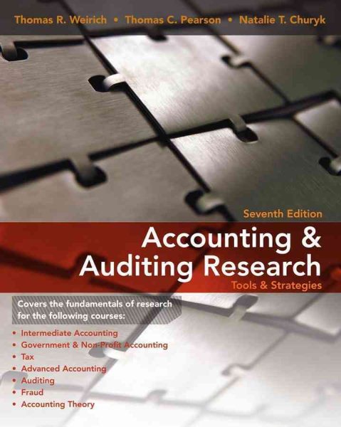 Accounting & Auditing Research: Tools & Strategies cover
