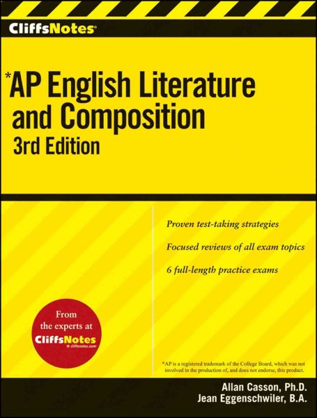 CliffsNotes AP English Literature and Composition, 3rd Edition (Cliffs AP) cover