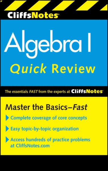 CliffsNotes Algebra I Quick Review, 2nd Edition (Cliffs Quick Review (Paperback))