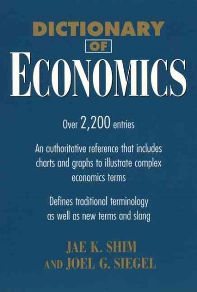 Dictionary of Economics (BUSINESS DICTIONARY) cover