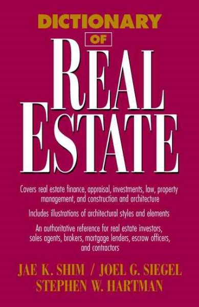 Dictionary of Real Estate (Business Dictionary Series) cover