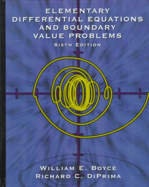 Elementary Differential Equations and Boundary Value Problems cover