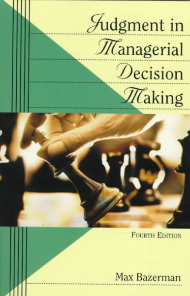 Judgment in Managerial Decision Making cover