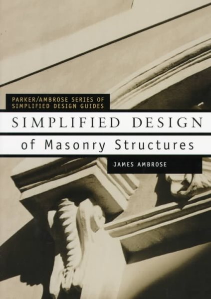 Simplified Design of Masonry Structures cover