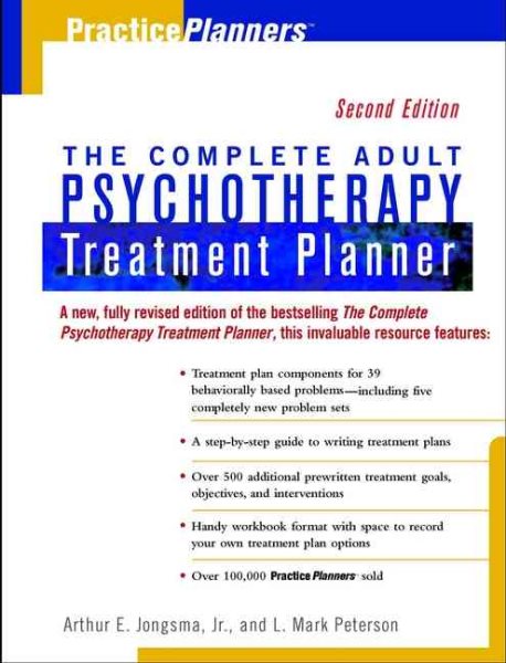 The Complete Adult Psychotherapy Treatment Planner (Practice Planners) cover