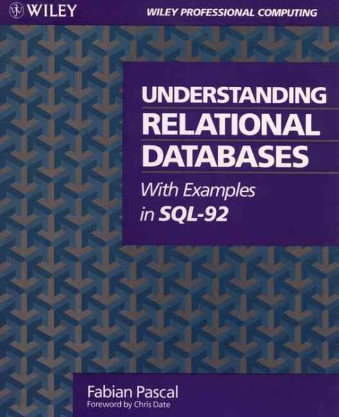 Understanding Relational Databases with Examples in SQL-92 cover