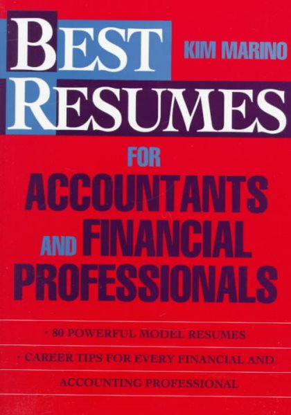 Best Resumes for Accountants and Financial Professionals cover