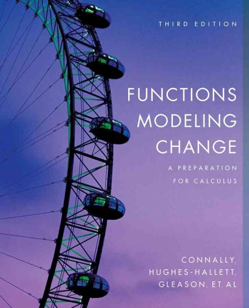 Functions Modeling Change: A Preparation for Calculus cover