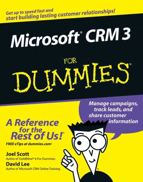 Microsoft CRM 3 For Dummies cover