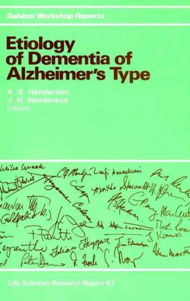 Etiology of Dementia of Alzheimer's Type. Life Sciences Research Report 43 cover