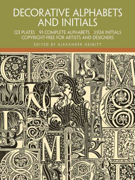 Decorative Alphabets and Initials (Lettering, Calligraphy, Typography) cover