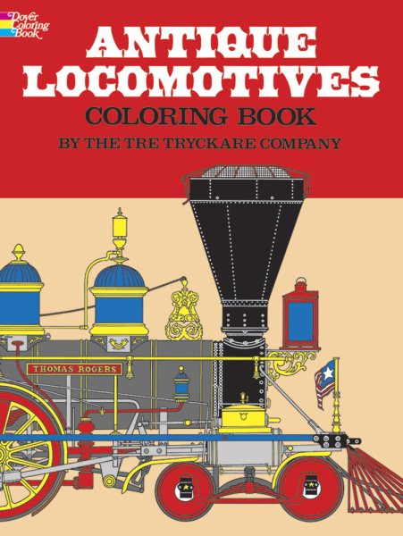 Antique Locomotives Coloring Book cover