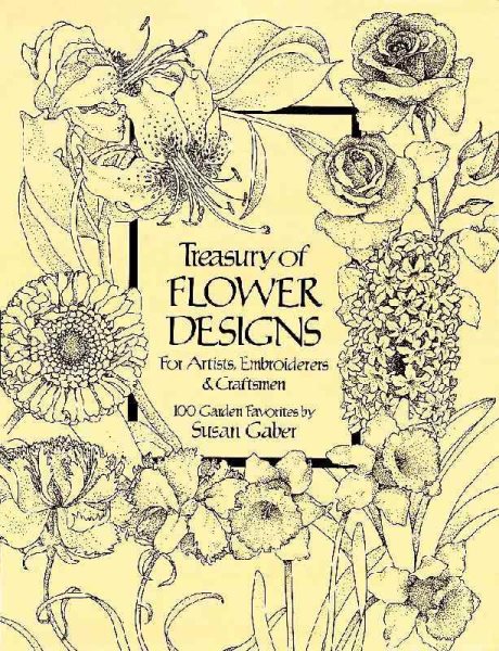 Treasury of Flower Designs for Artists, Embroiderers and Craftsmen (Dover Pictorial Archive) cover