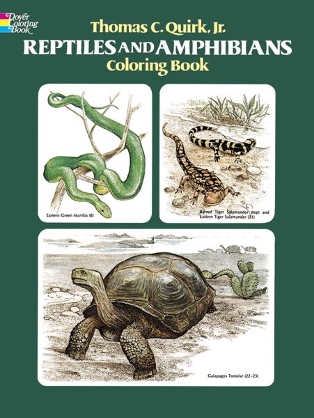 Reptiles and Amphibians Coloring Book cover