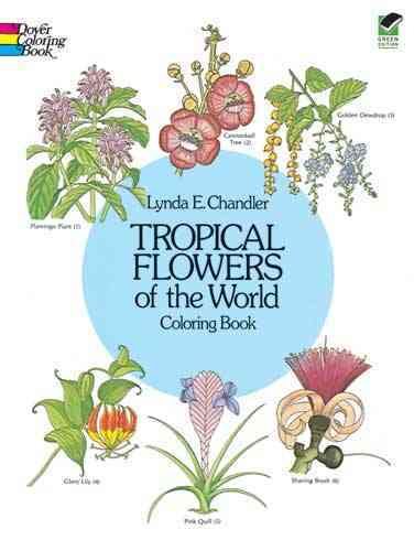 Tropical Flowers of the World Coloring Book cover