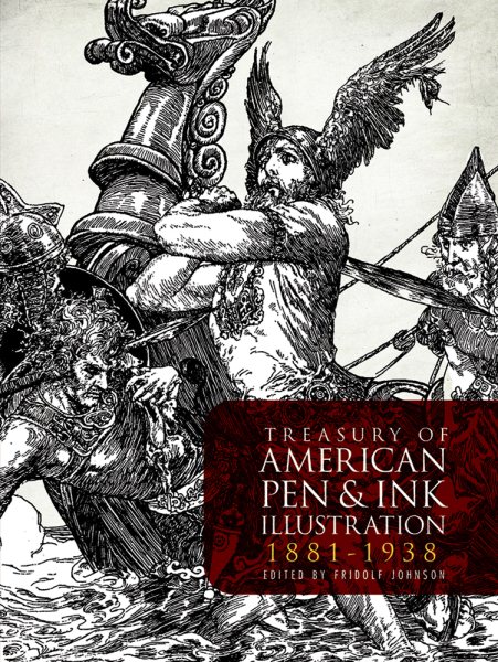 Treasury of American Pen & Ink Illustration 1881-1938 (Dover Fine Art, History of Art) cover