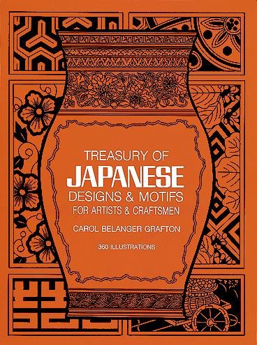 Treasury of Japanese Designs and Motifs for Artists and Craftsmen (Dover Pictorial Archive) cover
