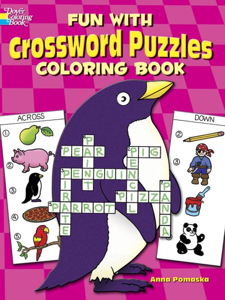 Fun with Crossword Puzzles Coloring Book (Dover Children's Activity Books) cover