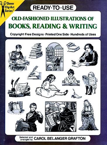 Ready-to-Use Old-Fashioned Illustrations of Books, Reading and Writing (Dover Clip Art Ready-to-Use) cover