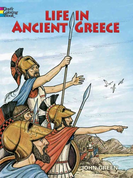 Life in Ancient Greece Coloring Book (Dover History Coloring Book) cover