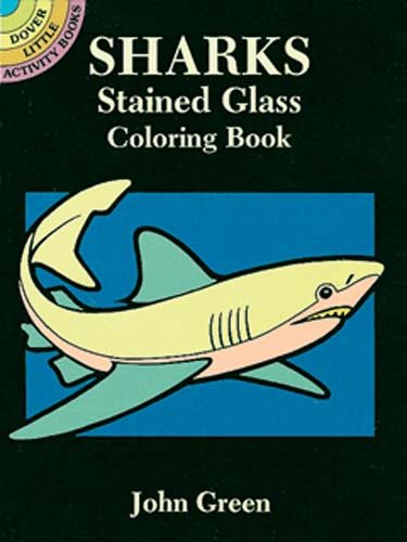Sharks Stained Glass Coloring Book (Dover Stained Glass Coloring Book) cover