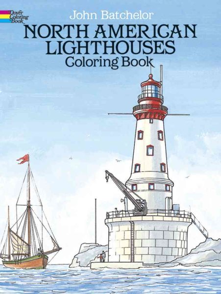 North American Lighthouses Coloring Book (Dover American History Coloring Books) cover