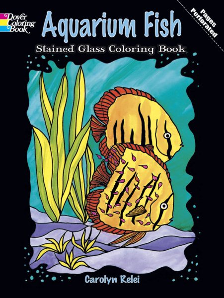 Aquarium Fish Stained Glass Coloring Book (Dover Nature Stained Glass Coloring Book) cover