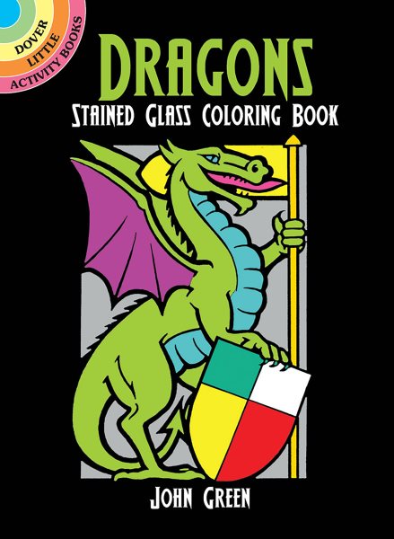 Dragons Stained Glass Coloring Book (Dover Stained Glass Coloring Book) cover