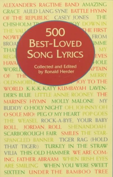 500 Best-Loved Song Lyrics (Dover Song Collections) cover