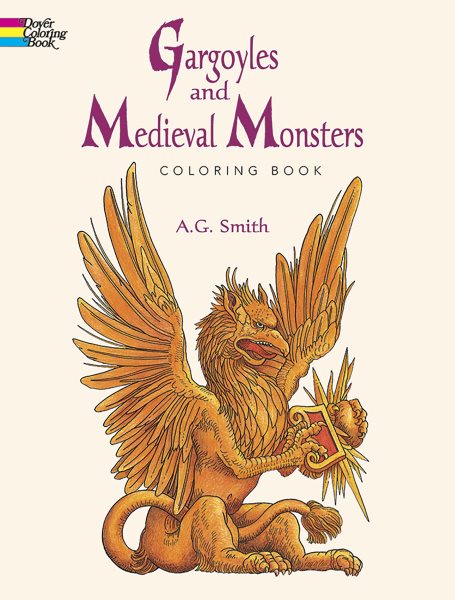 Gargoyles and Medieval Monsters Coloring Book (Dover Coloring Books) cover
