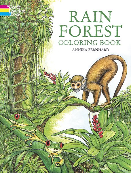 Rain Forest Coloring Book cover