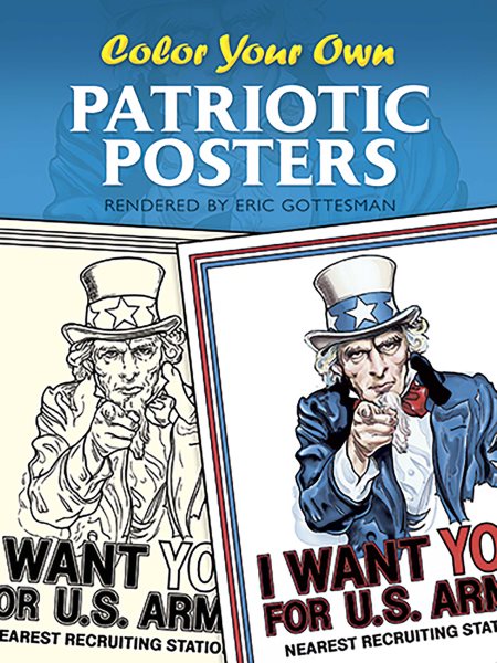 Color Your Own Patriotic Posters (Dover Art Masterpieces To Color) cover