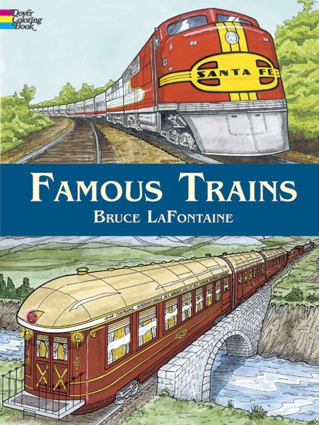 Famous Trains Coloring Book (Dover History Coloring Book) cover
