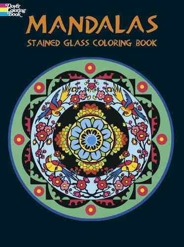 Mandalas Stained Glass Coloring Book (Dover Design Stained Glass Coloring Book) cover