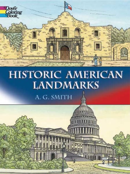 Historic American Landmarks (Dover History Coloring Book) cover