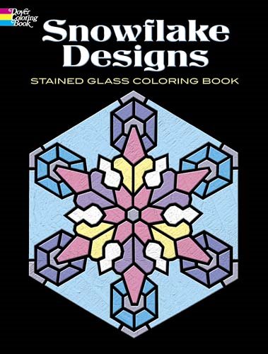 Snowflake Designs Stained Glass Coloring Book (Dover Design Stained Glass Coloring Book) cover
