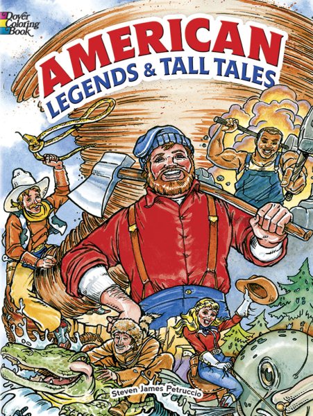 American Legends and Tall Tales Coloring Book (Dover Classic Stories Coloring Book) cover