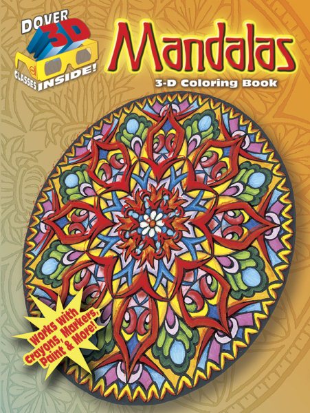 3-D Coloring Book--Mandalas (Dover 3-D Coloring Book) cover